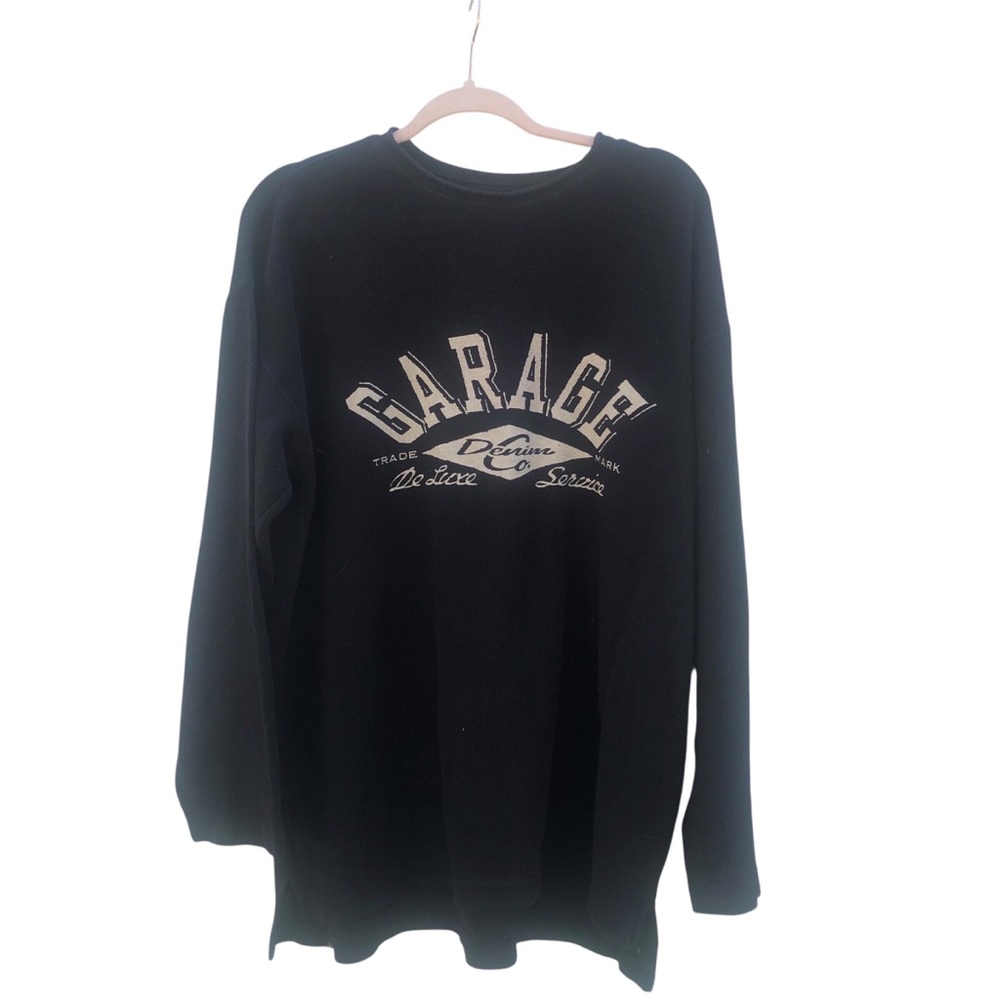 vintage 90’s y2k Men’s black Garage Denim CO cotton pullover Made in USA